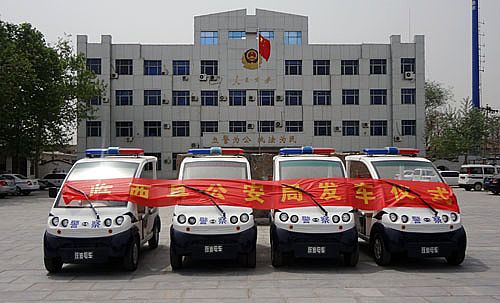 躍迪牌電動(dòng)巡邏車臨西縣公安局發(fā)車儀式