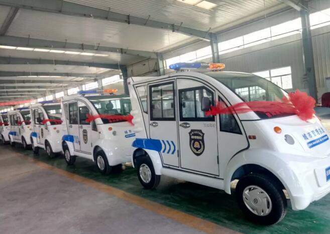 [助力春節(jié)城市建設(shè)]躍迪電動警用巡邏車發(fā)往江西省